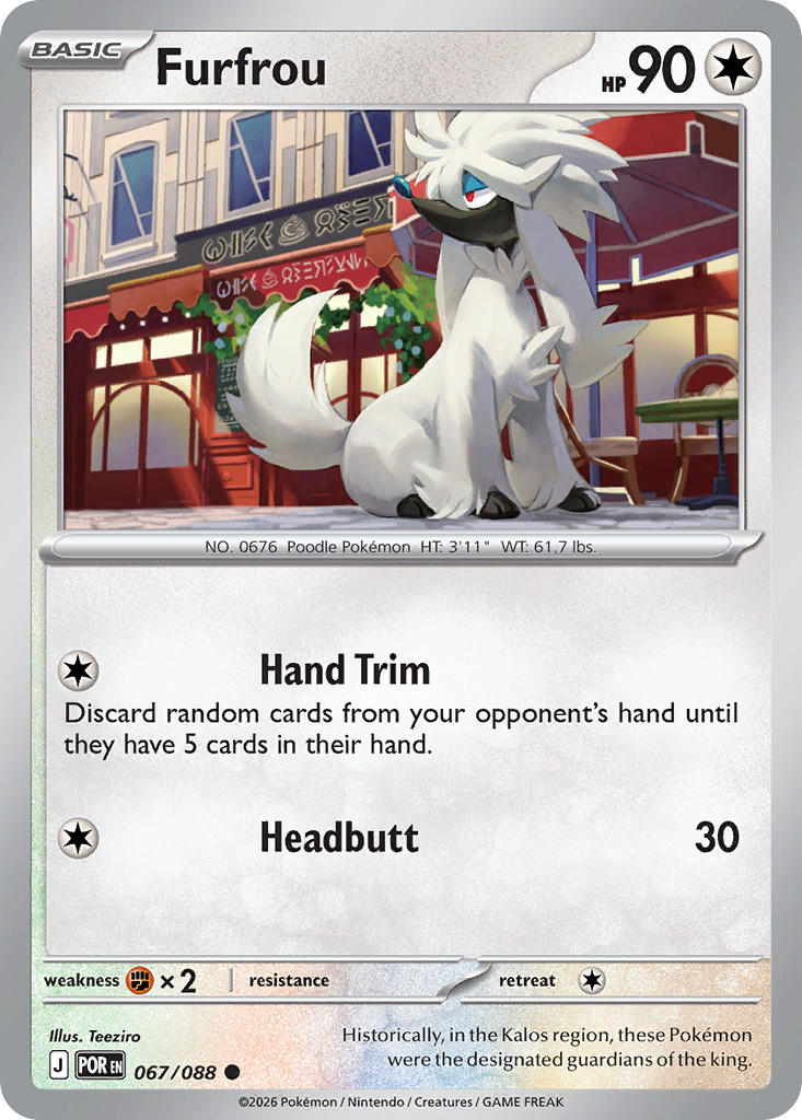 Furfrou 067/088 Common Perfect Order Pokémon card