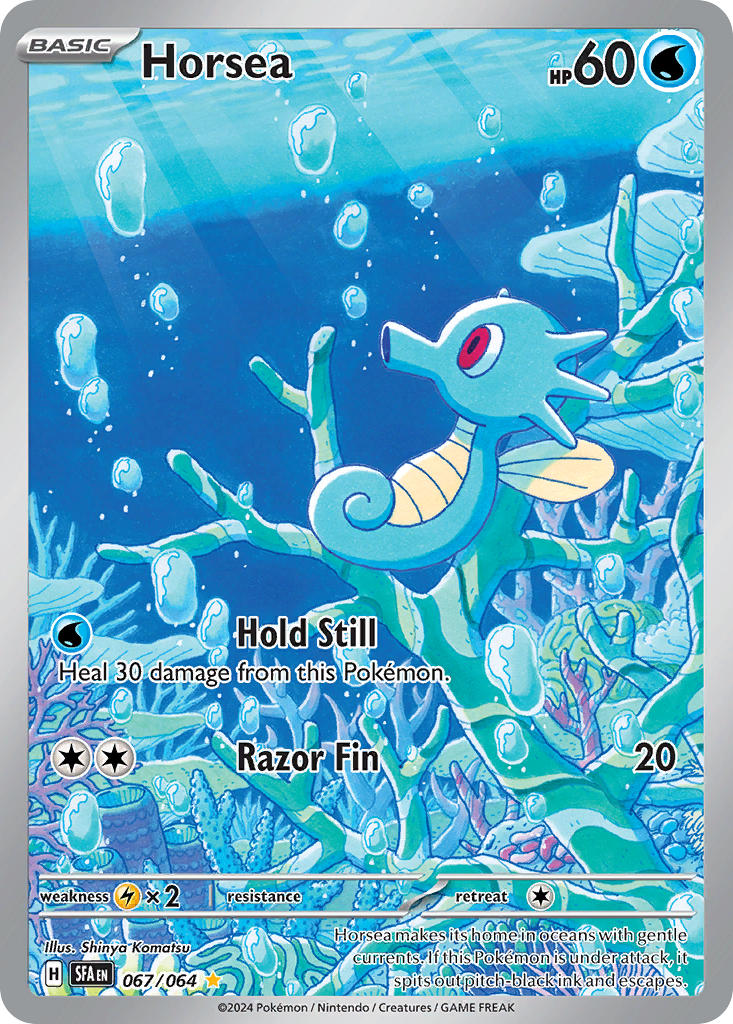Horsea 067/064 Illustration Rare Shrouded Fable Pokémon card
