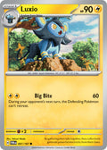 Luxio 067/167 Uncommon Twilight Masquerade Pokémon card