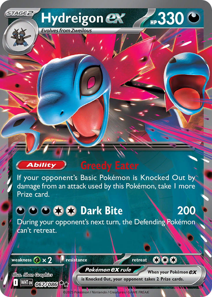 Hydreigon EX 067/086 Double Rare White Flare Pokémon card