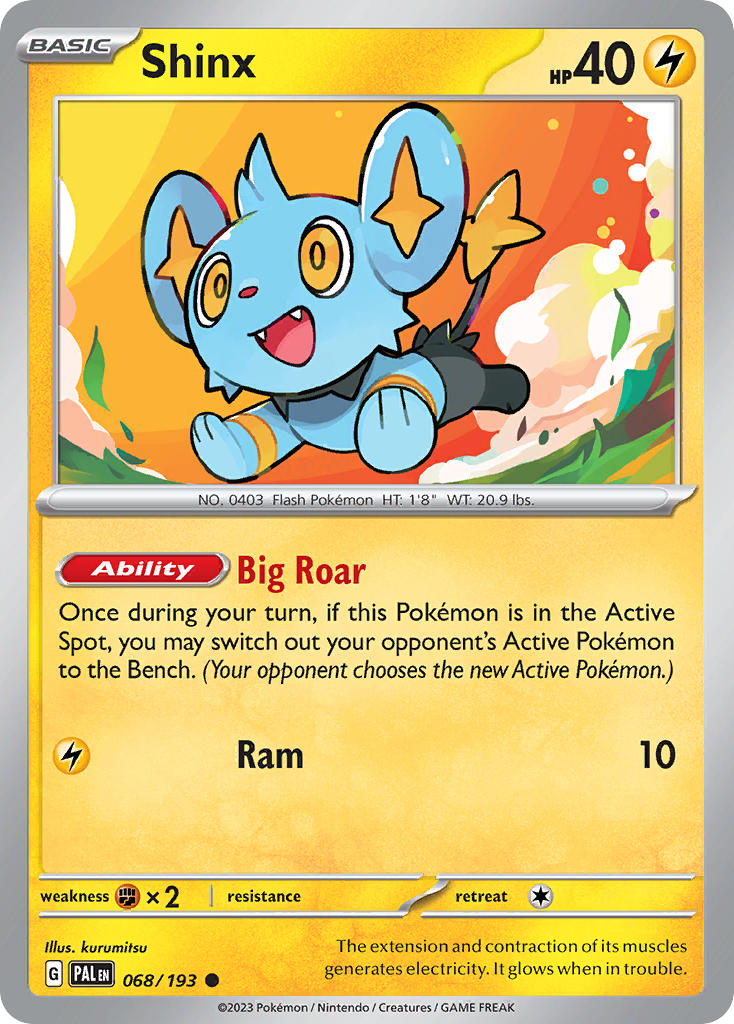 Shinx 068/193 Common Paldea Evolved Pokémon card