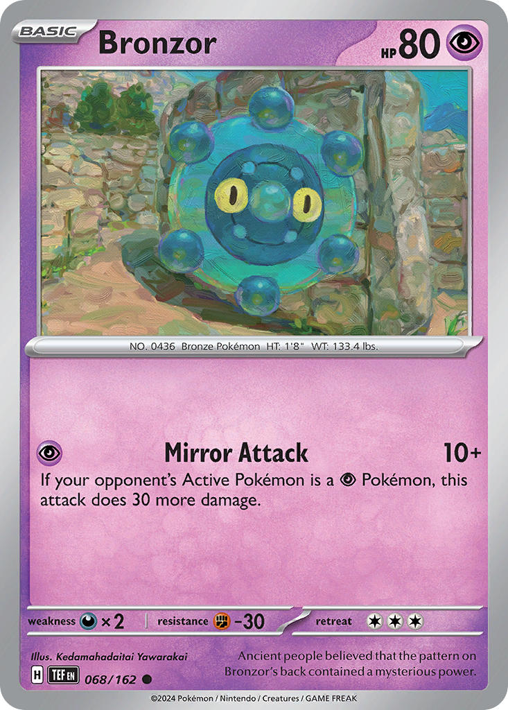 Bronzor 068/162 Common Temporal Forces Pokémon card