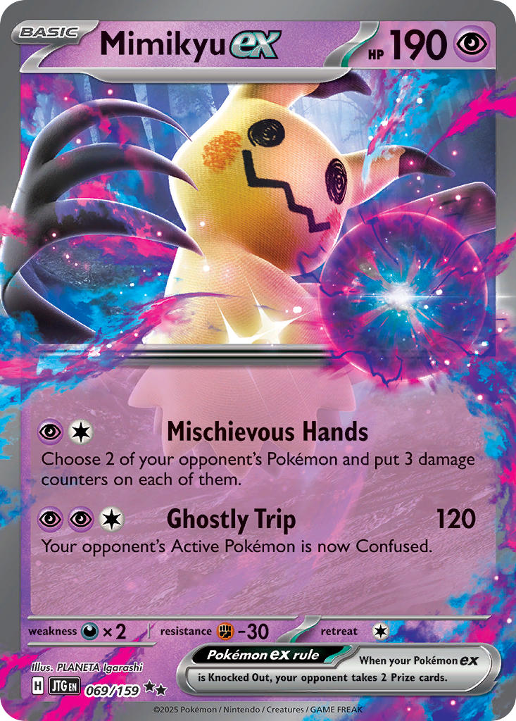 Mimikyu EX 069/159 Double Rare Journey Together Pokémon card