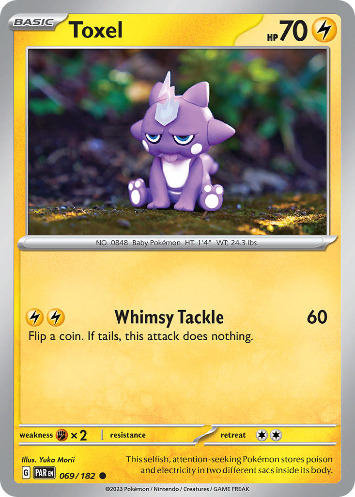 Toxel 069/182 Common Paradox Rift Pokémon card