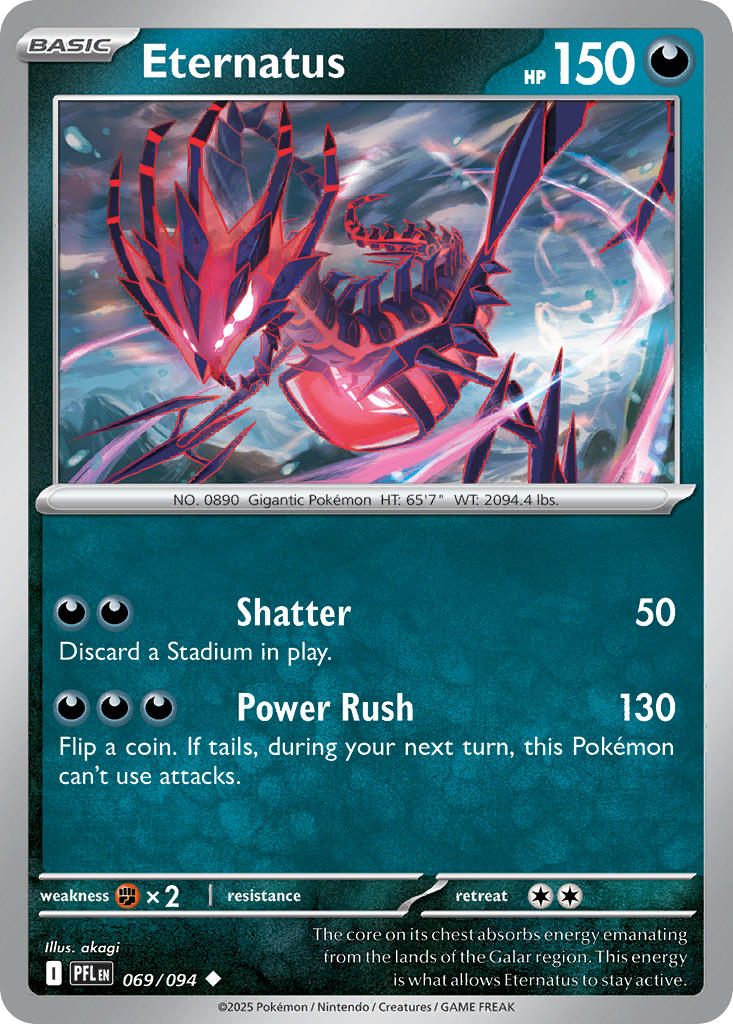 Eternatus 069/094 Uncommon Phantasmal Flames Pokémon card