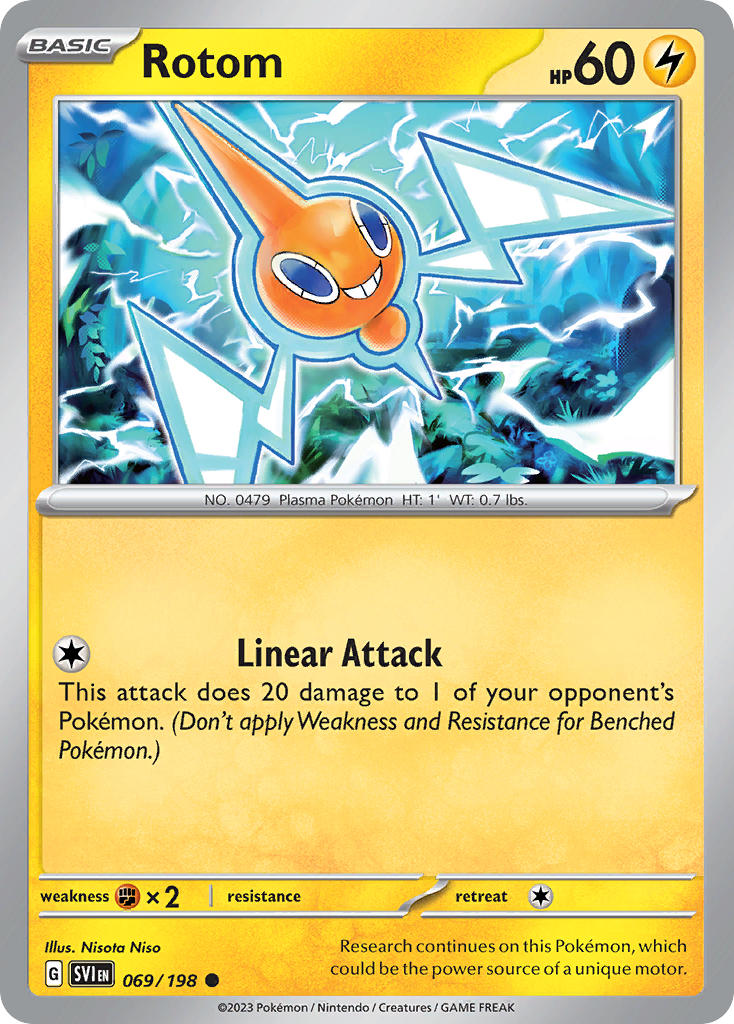 Rotom 069/198 Common Scarlet & Violet Pokémon card