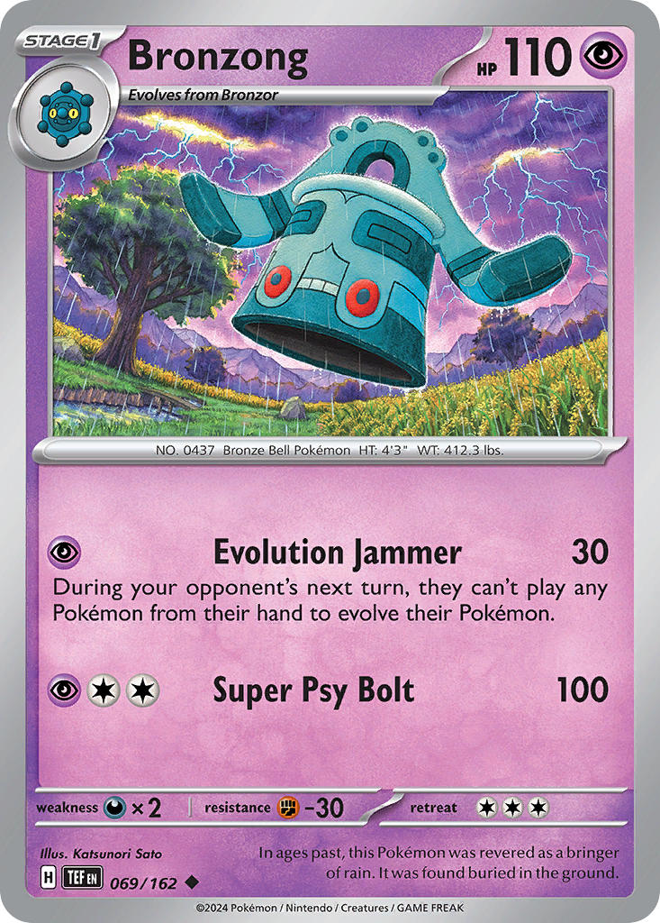 Bronzong 069/162 Uncommon Temporal Forces Pokémon card