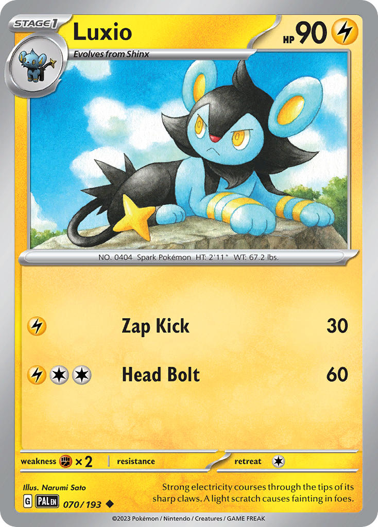 Luxio 070/193 Uncommon Paldea Evolved Pokémon card