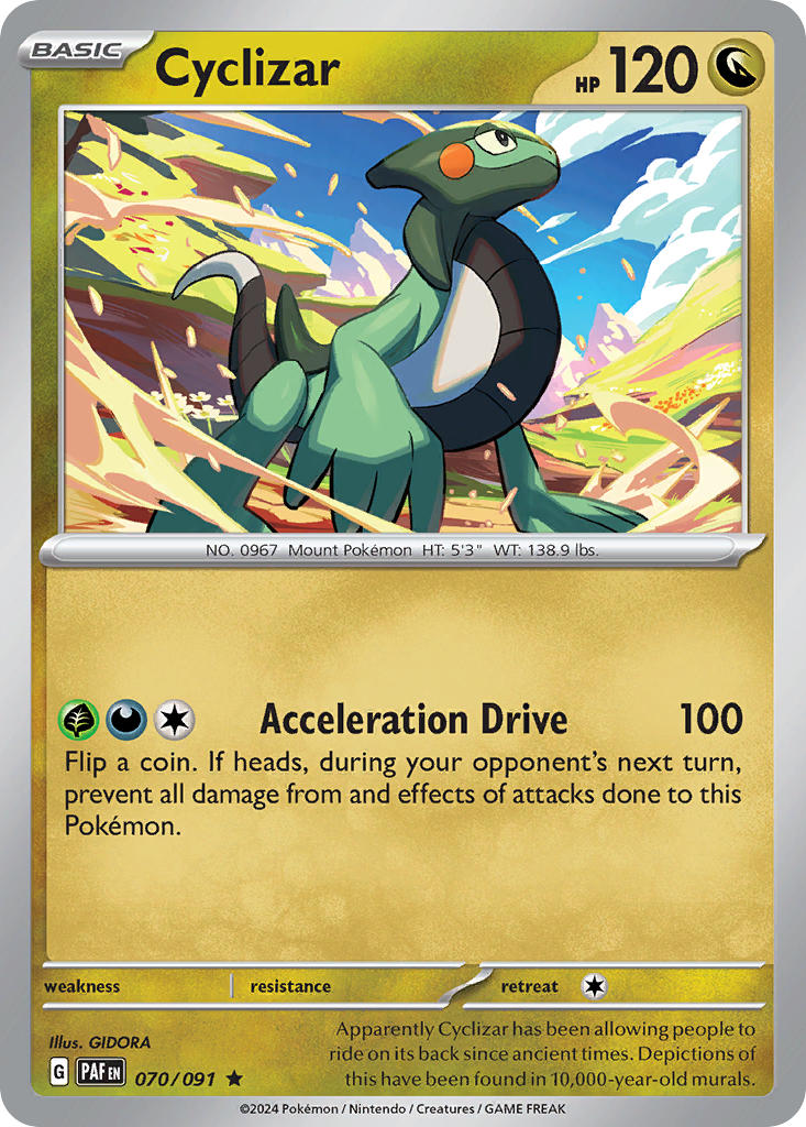 Cyclizar 070/091 Rare Paldean Fates Pokémon card