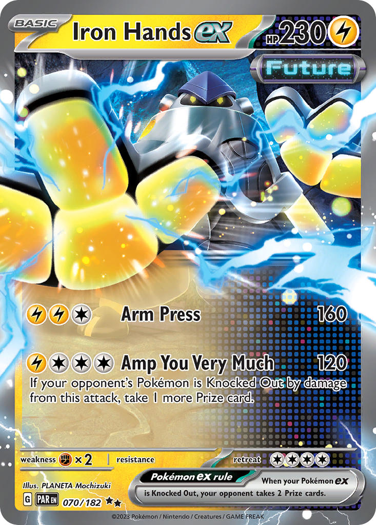 Iron Hands EX 070/182 Double Rare Paradox Rift Pokémon card