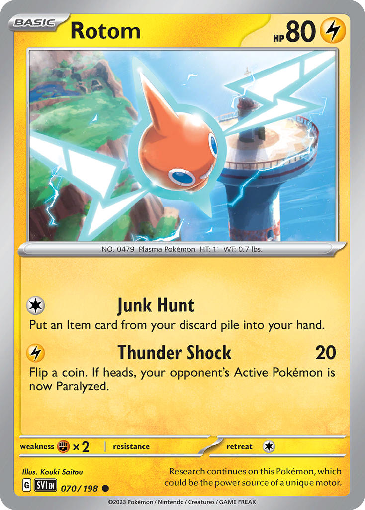 Rotom 070/198 Common Scarlet & Violet Pokémon card