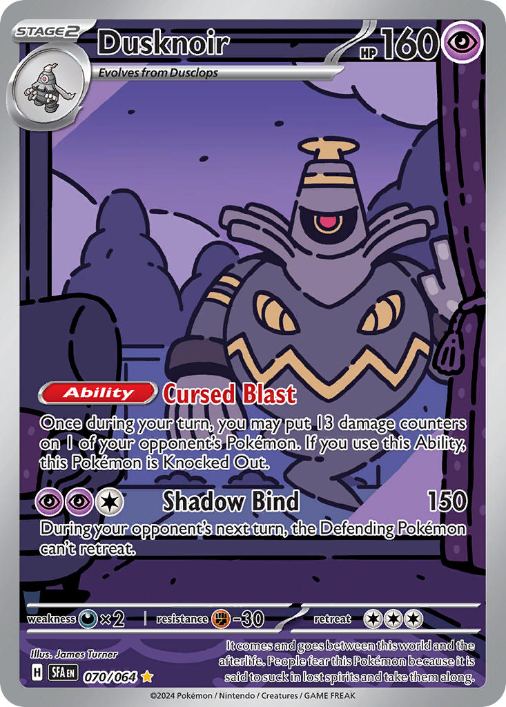 Dusknoir 070/064 Illustration Rare Shrouded Fable Pokémon card