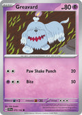 Greavard 070/142 Common Stellar Crown Pokémon card