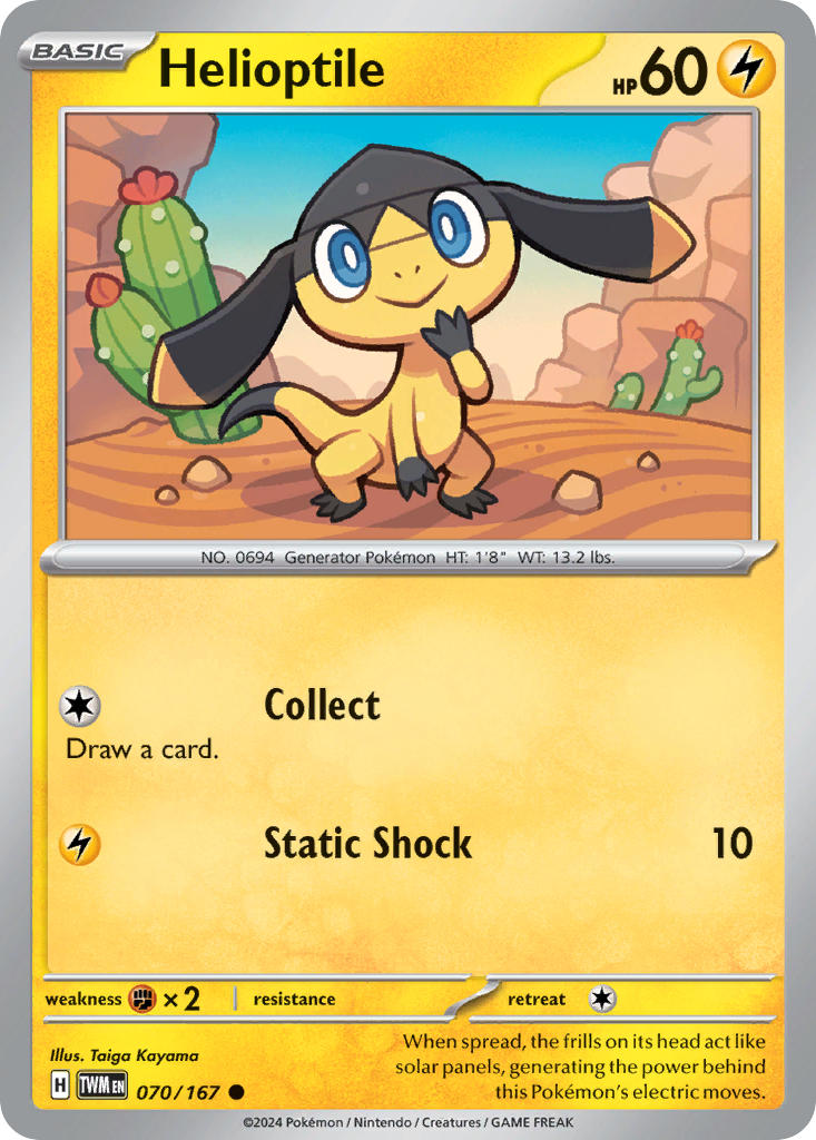 Helioptile 070/167 Common Twilight Masquerade Pokémon card