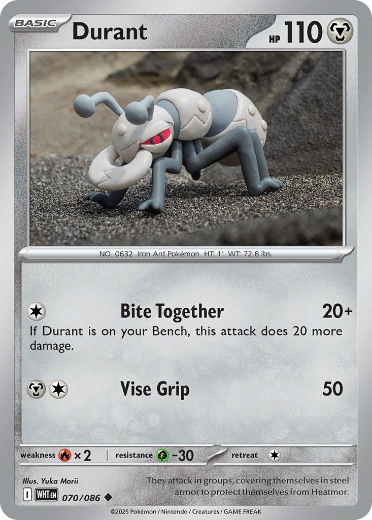 Durant 070/086 Uncommon White Flare Pokémon card