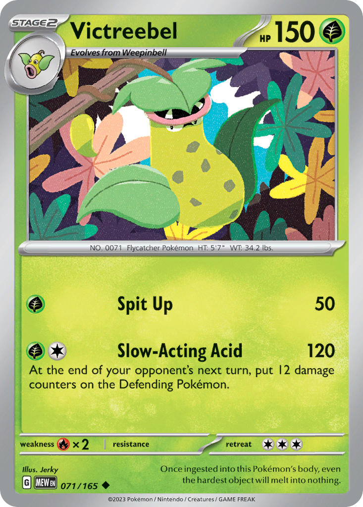 Victreebel 071/165 Rare 151 Pokémon card