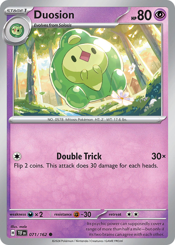 Duosion 071/162 Uncommon Temporal Forces Pokémon card