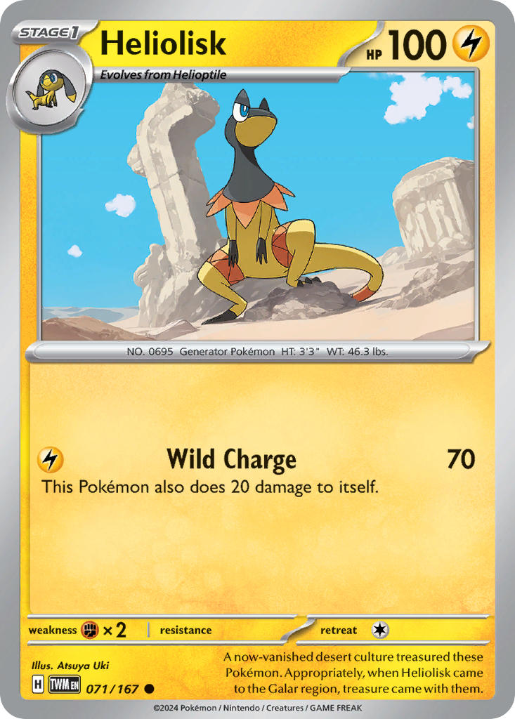 Heliolisk 071/167 Uncommon Twilight Masquerade Pokémon card