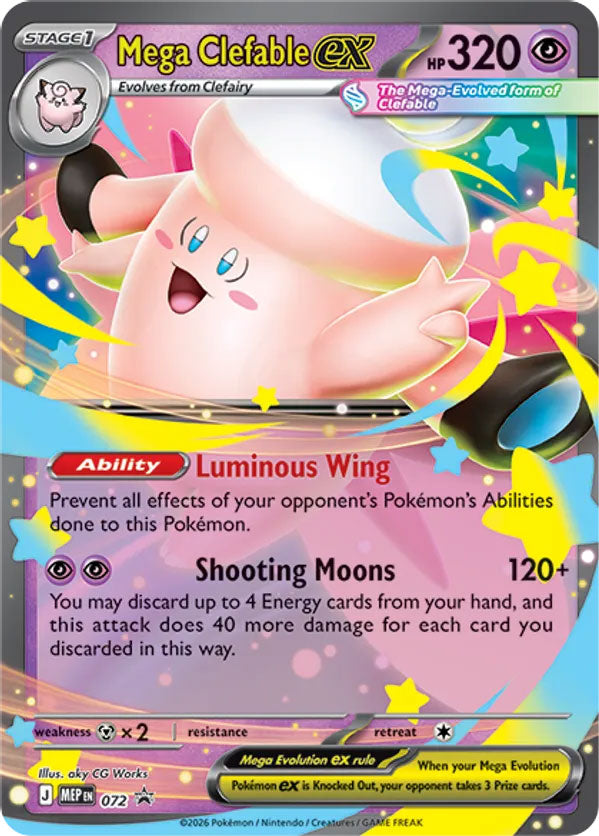 Mega Clefable EX 072/MEP Promo Mega Evolution Promo Pokémon card