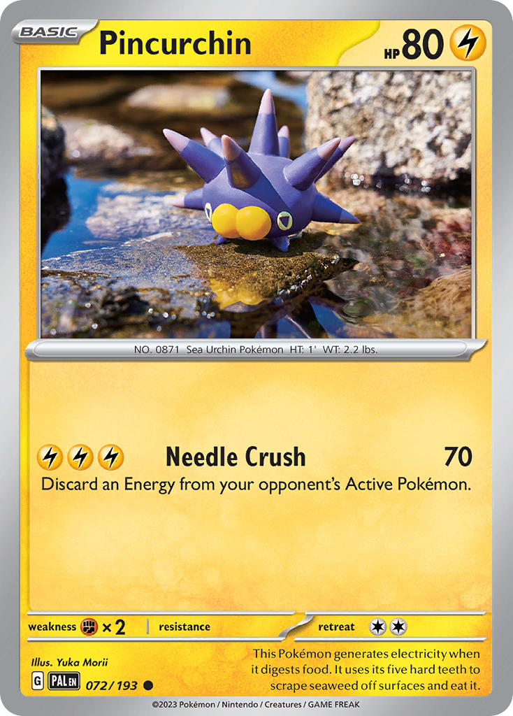 Pincurchin 072/193 Common Paldea Evolved Pokémon card