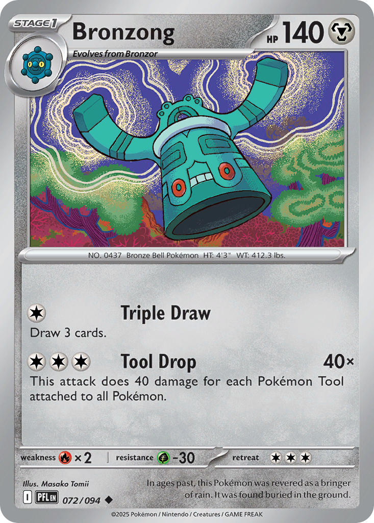 Bronzong 072/094 Uncommon Phantasmal Flames Pokémon card