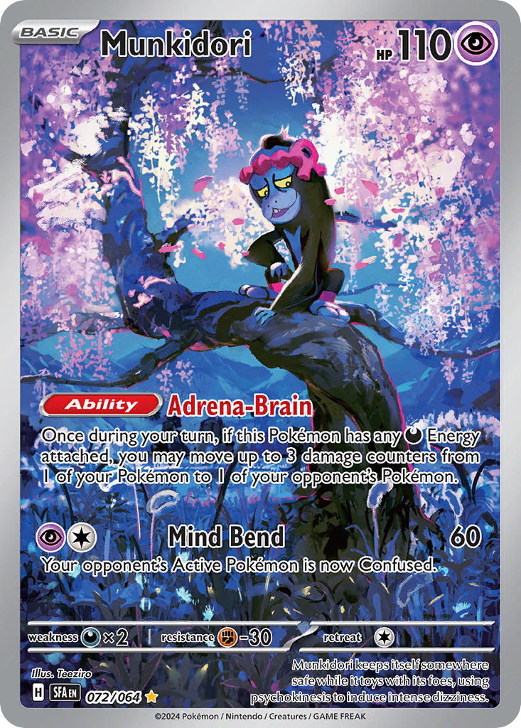 Munkidori 072/064 Illustration Rare Shrouded Fable Pokémon card
