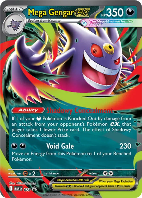 Mega Gengar EX 073/MEP Promo Mega Evolution Promo Pokémon card