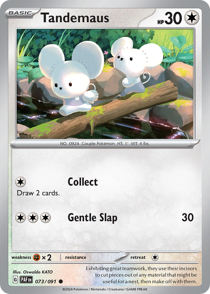 Tandemaus 073/091 Common Paldean Fates Pokémon card