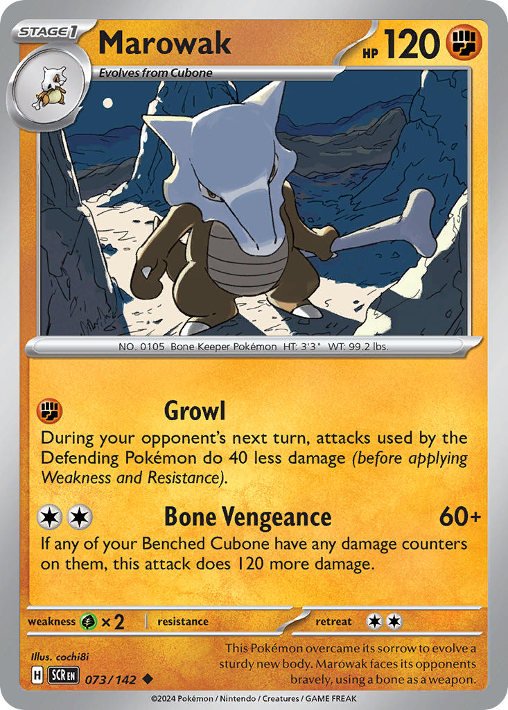 Marowak 073/142 Uncommon Stellar Crown Pokémon card