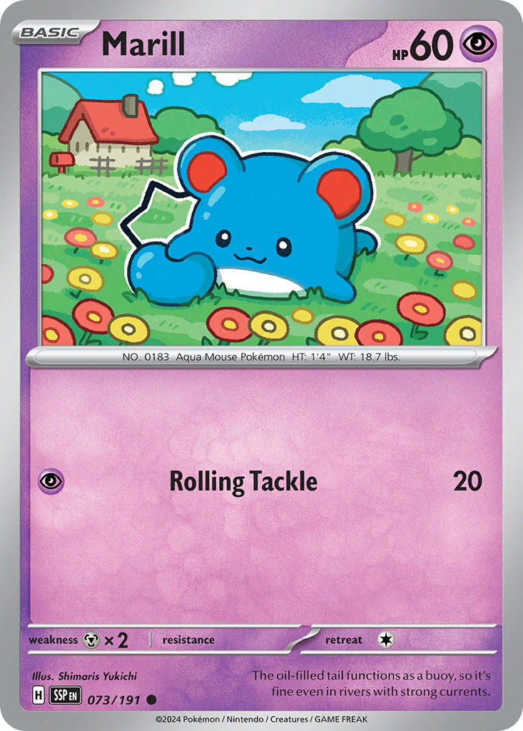Marill 073/191 Common Surging Sparks Pokémon card