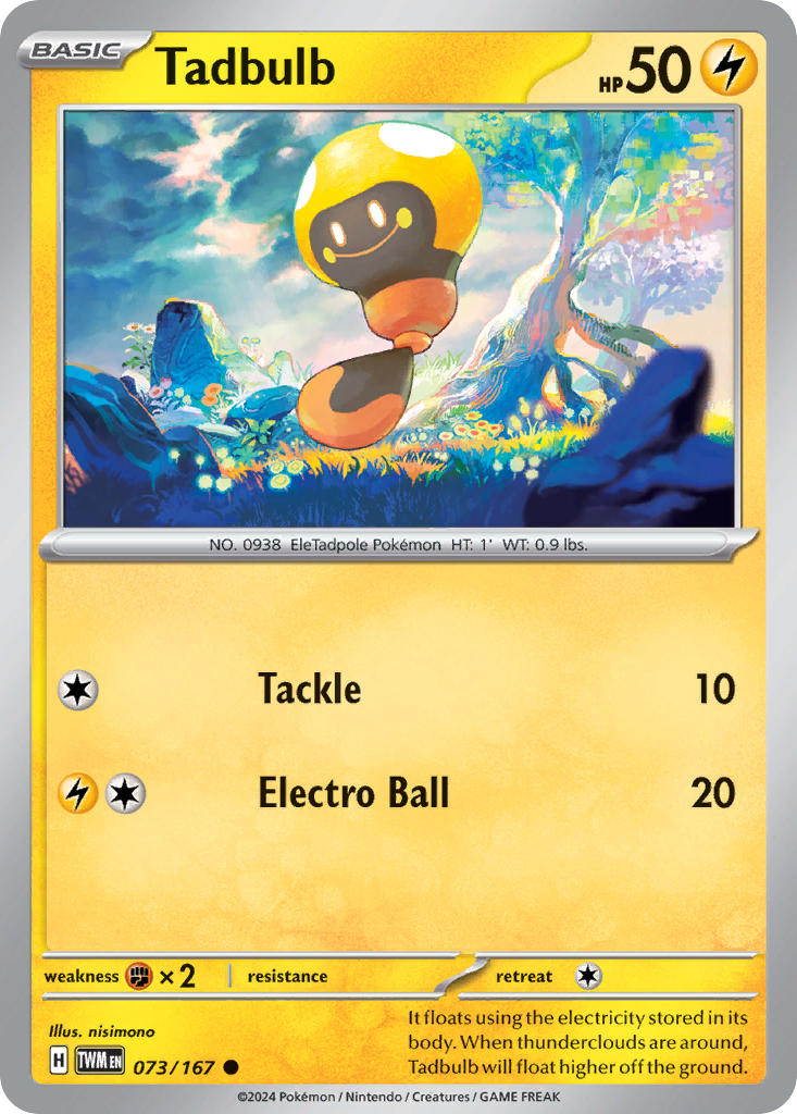 Tadbulb 073/167 Common Twilight Masquerade Pokémon card
