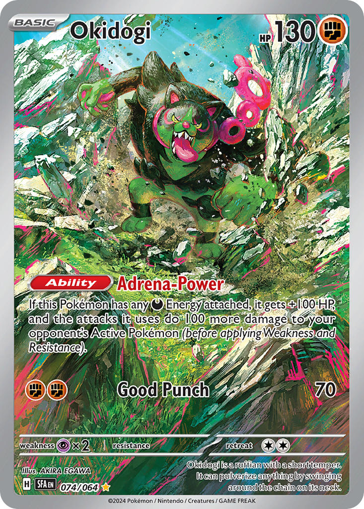 Okidogi 074/064 Illustration Rare Shrouded Fable Pokémon card