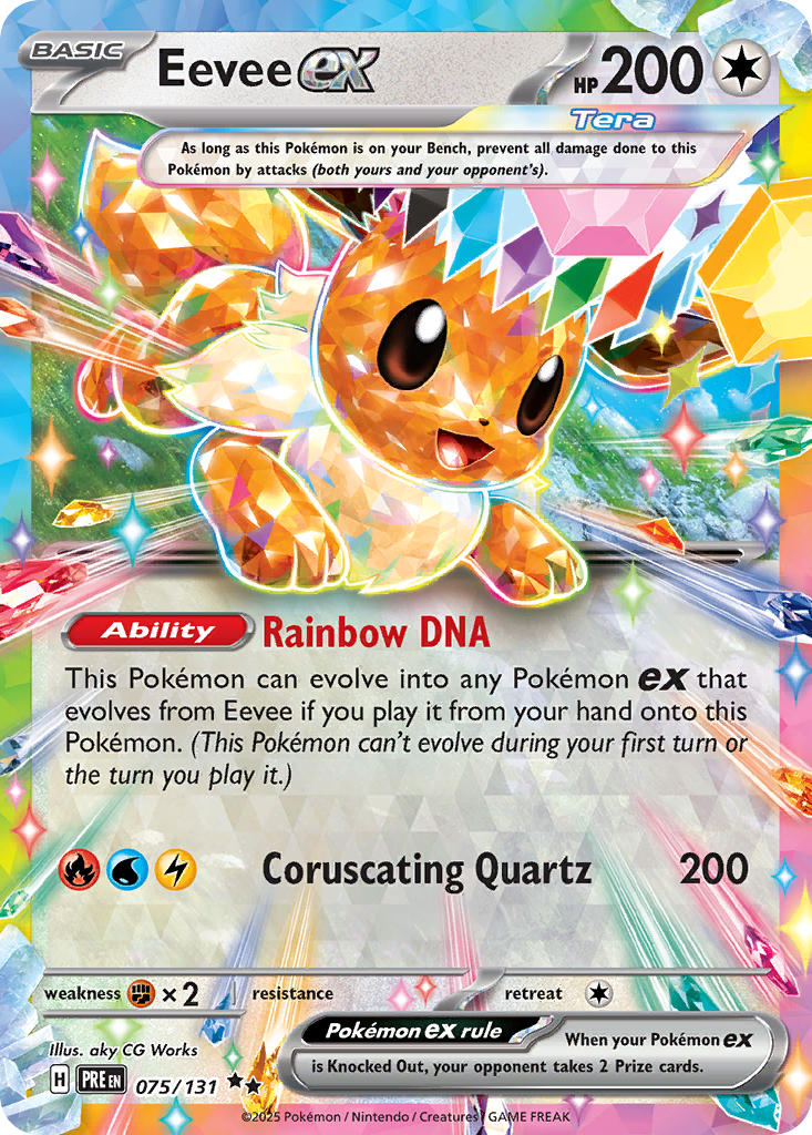 Eevee EX 075/131 Double Rare Prismatic Evolutions Pokémon card