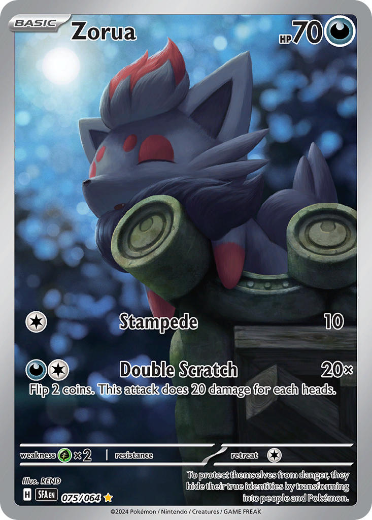Zorua 075/064 Illustration Rare Shrouded Fable Pokémon card