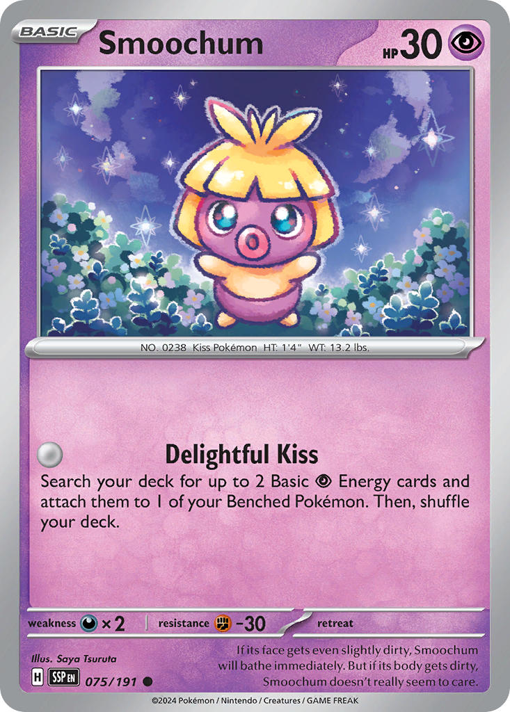 Smoochum 075/191 Common Surging Sparks Pokémon card