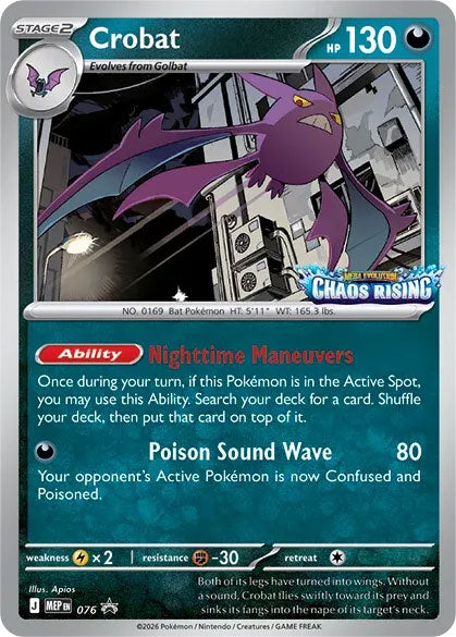 Crobat 076/MEP Promo Mega Evolution Promos Pokémon card