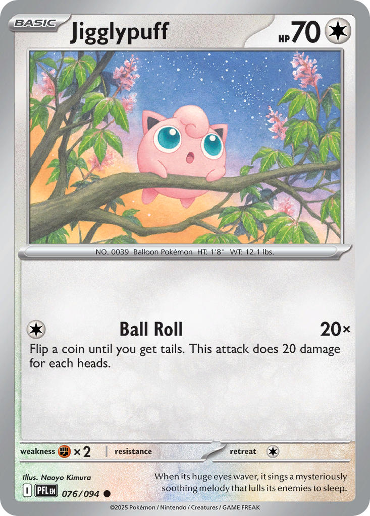 Jigglypuff 076/094 Common Phantasmal Flames Pokémon card