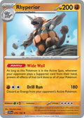 Rhyperior 076/142 Rare Stellar Crown Pokémon card