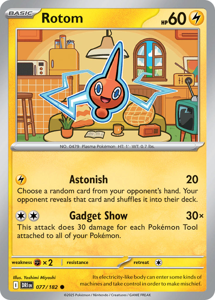 Rotom 077/182 Common Destined Rivals Pokémon card