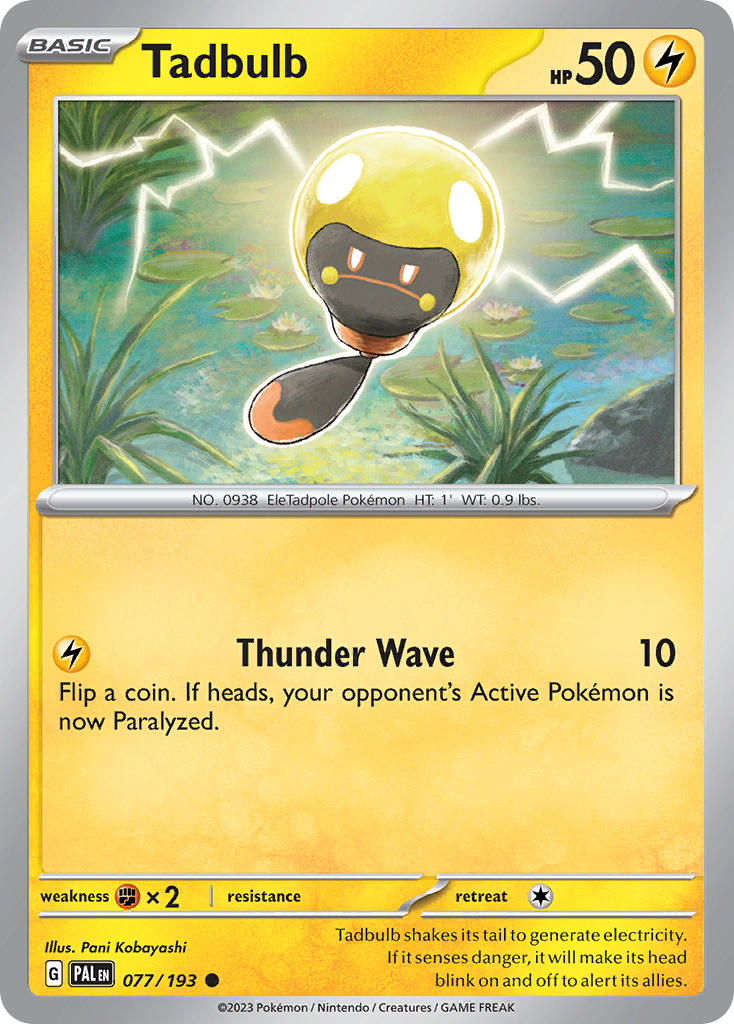 Tadbulb 077/193 Common Paldea Evolved Pokémon card