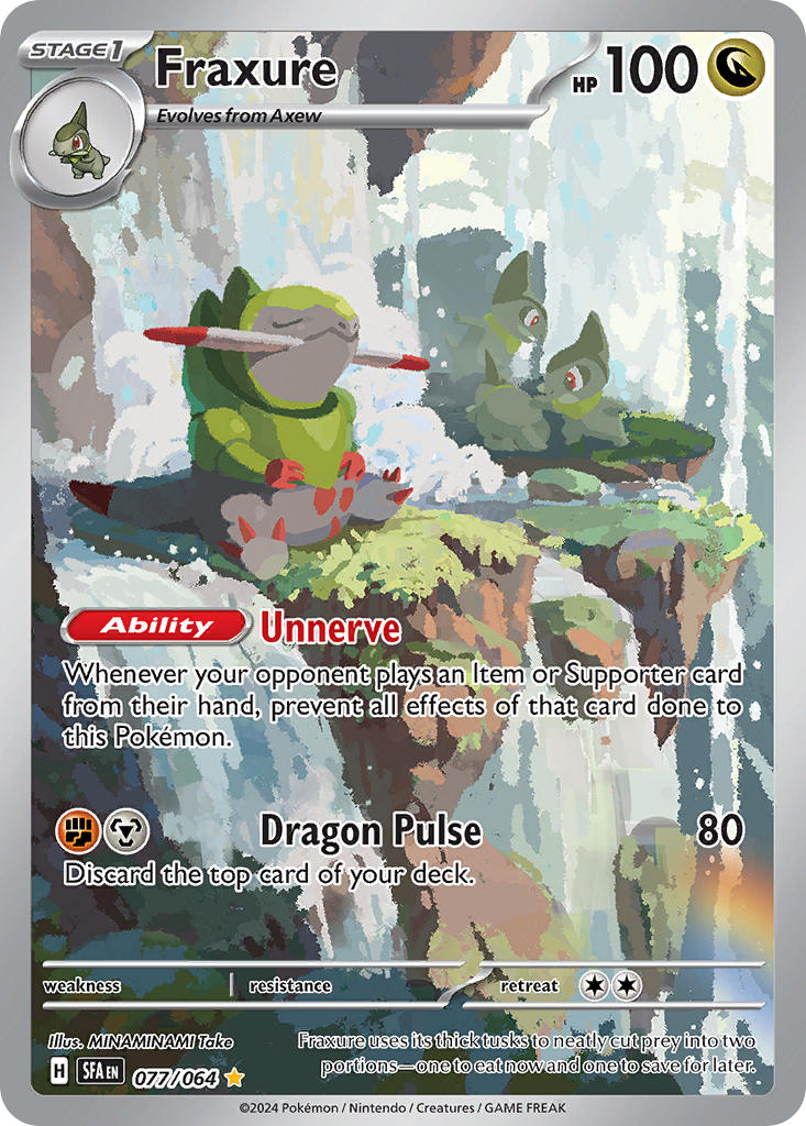 Fraxure 077/064 Illustration Rare Shrouded Fable Pokémon card