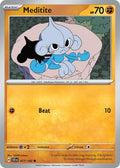 Meditite 077/142 Common Stellar Crown Pokémon card