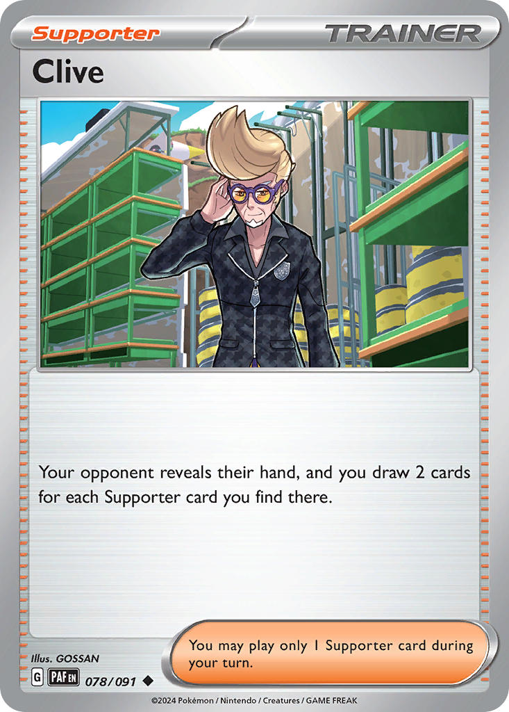 Clive 078/091 Uncommon Paldean Fates Pokémon card