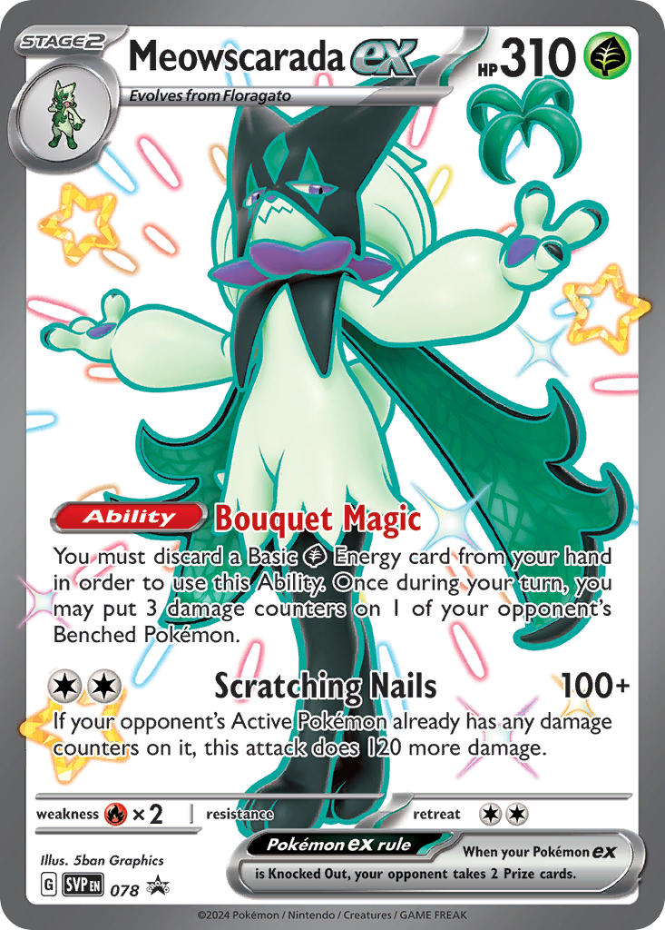 Meowscarada EX 078/SVP Promo Scarlet & Violet Promos Pokémon card