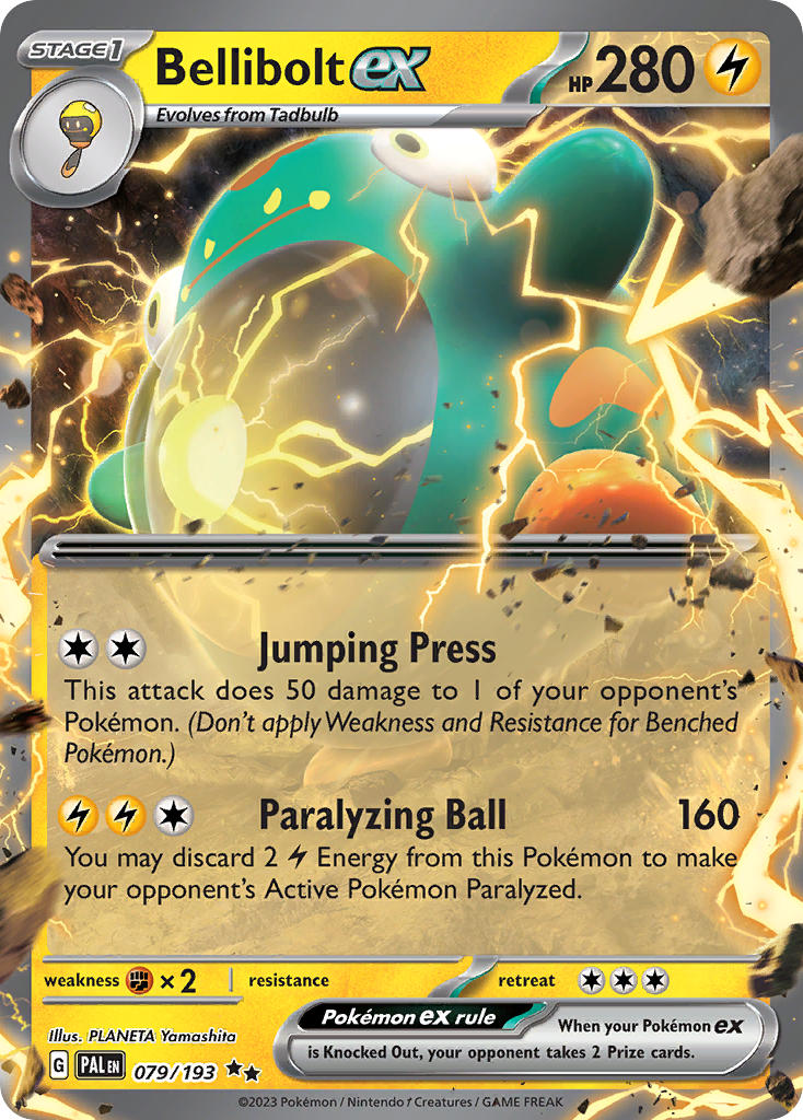 Bellibolt EX 079/193 Double Rare Paldea Evolved Pokémon card