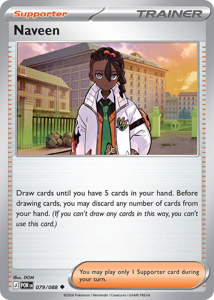 Naveen 079/088 Uncommon Perfect Order Pokémon card