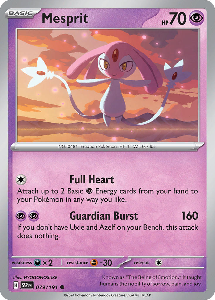 Mesprit 079/191 Common Surging Sparks Pokémon card