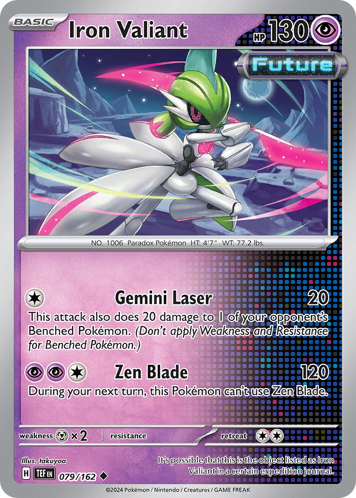 Iron Valiant 079/162 Rare Temporal Forces Pokémon card
