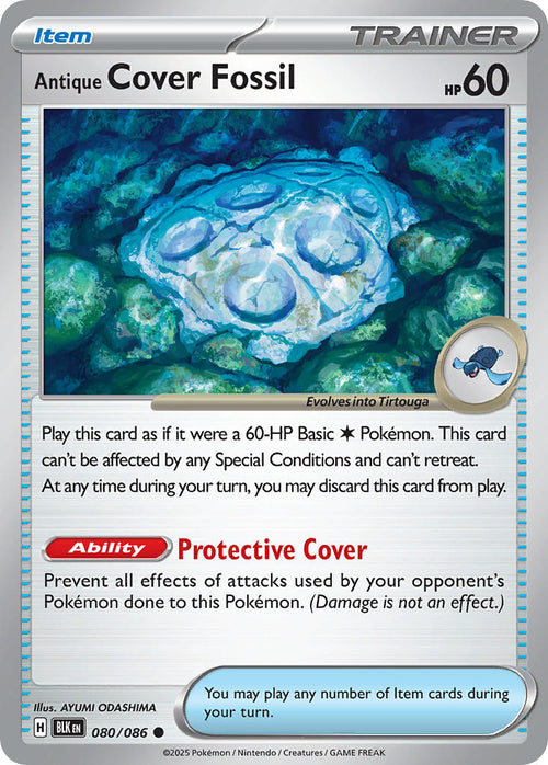 Antique Cover Fossil 080/086 Uncommon Black Bolt Pokémon card