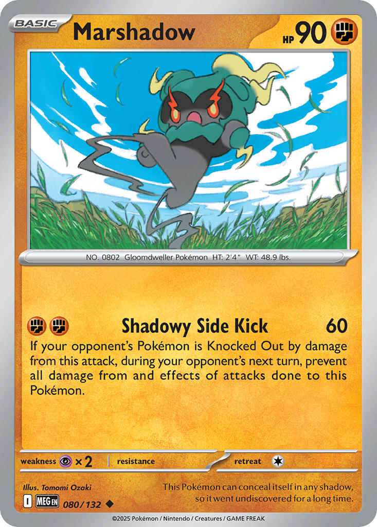 Marshadow 080/132 Common Mega Evolution Pokémon card